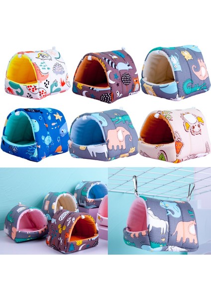 C Stili L Beden Küçük Hamster Evi Tavşan Yuvası Sıcak Mat Yuva Küçük Hayvan Yatak Yumuşak Peluş Hamster Evi Mağara Pet Malzemeleri (Yurt Dışından)