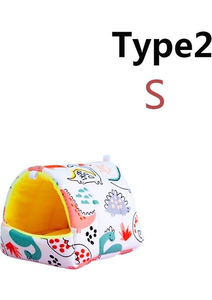 Type2-S Stili Hamster Evi Sıcak Yumuşak Yatak ve Ev Fare Kafesi Baskılı Hamak Için Sıcaklık Pamuk Guinea Domuzu Aksesuarları Küçük Hayvan (Yurt Dışından)