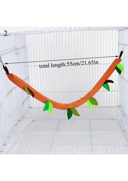 A4 Stili Kürk Asılı Orman Yaprak Desenli Oyuncaklar Hamsterlar Için Salıncak Silindir Hamak Yuva Orman Teleferik Kafes Dekorasyon Aksesuarları (Yurt Dışından)