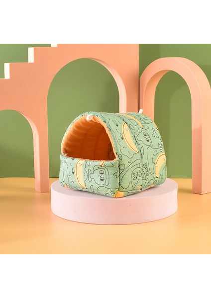 Huoxun Shopb Komik Muz Tarzı 15X15 Hamster Pamuk Yuva Yoğun Quoll Yuva Bal Çantası Uçan Yuva Küçük Evcil Altın Pamuk Yuva Tavşan Yuva Guinea Domuzu Guinea Domuzu Yuvası - E-Ticaret Başlığı (Yurt Dışından)