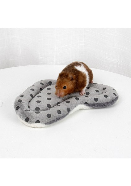 Gri Tarzı 20X18CM Hamster Yuva Matı Battaniye Kalp Peluş Sıcak Küçük Hayvan Yatak Pedidomuzcuk Sıçan Tavşan Uyuyan Kirpi Evi Yuvası Hamster (Yurt Dışından)