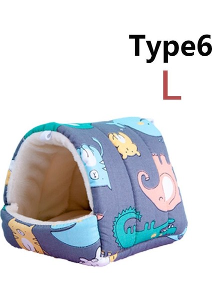 Type6-L Stili 1 Adet Küçük Sevimli Hamster Evi Küçük Hayvan Yatak Yumuşak Kobay Yuvası Kış Sıcak Mat Mini Kafes Tavşan Sincap Için (Yurt Dışından)