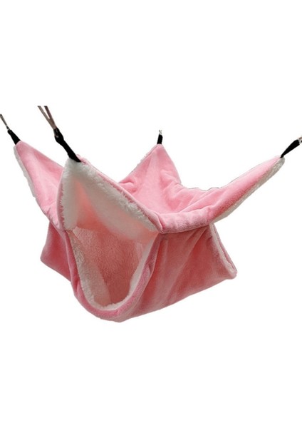 Pembe Tarzı L Beden Tavşan Hamster Hamak Ikili Kat Kalın Sıcak Yatak Yuva Asma Kafes Evi - Evcil Hayvan Yatağı (Yurt Dışından)