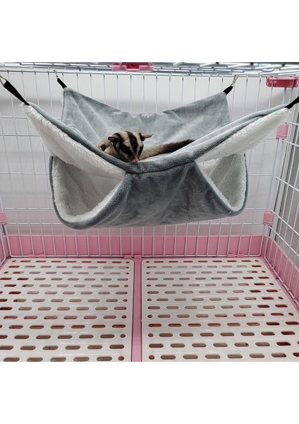 Pembe Tarzı L Beden Tavşan Hamster Hamak Ikili Kat Kalın Sıcak Yatak Yuva Asma Kafes Evi - Evcil Hayvan Yatağı (Yurt Dışından)