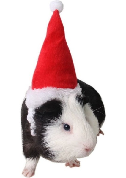Küçük Hayvanlar Pet Noel Baba Şapkası Tavşan Hamster Hint Domuzu Fareler Festival Kostümü Yılbaşı Kapağı ile Band Pet Ürünleri (Yurt Dışından) modelleri