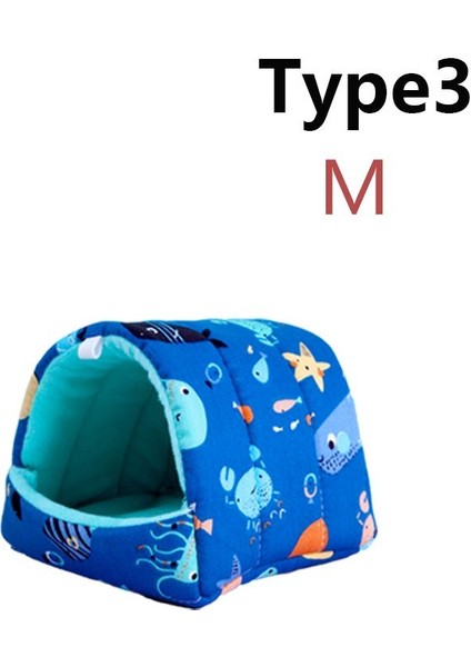 Type3-M Stili Hamster Evi Sıcak Yumuşak Yatak ve Ev Fare Kafesi Baskılı Hamak Için Sıcaklık Pamuk Guinea Domuzu Aksesuarları Küçük Hayvan (Yurt Dışından)