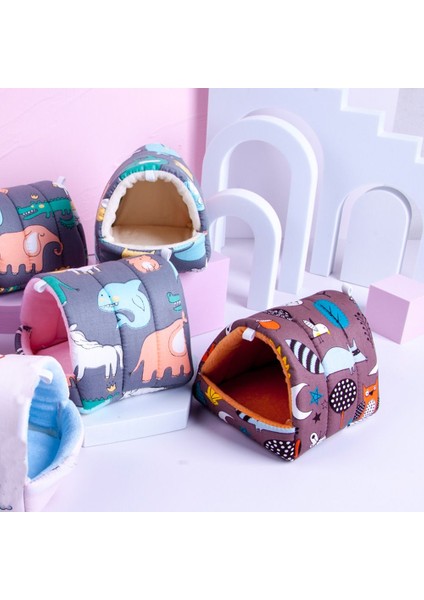Type3-M Stili Hamster Evi Sıcak Yumuşak Yatak ve Ev Fare Kafesi Baskılı Hamak Için Sıcaklık Pamuk Guinea Domuzu Aksesuarları Küçük Hayvan (Yurt Dışından)
