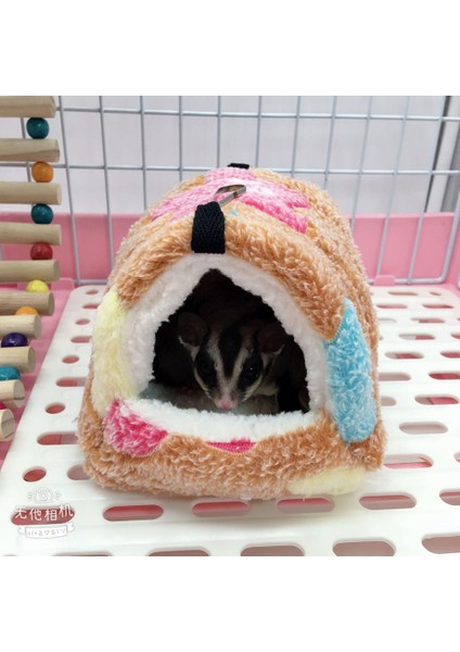 Sarı Yıldız Stili L 17X15CM Hamster Aksesuarları Için Sıcak Kafes ve Yuva Yatağı - Küçük Hayvan Yuvası - Tavşan, Sıçan, Kirpi Için Uygun (Yurt Dışından)