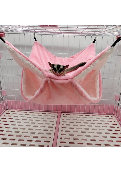Sarı Stil L Beden Peluş Hamster Hamak Çift Katmanlı Kalın Sıcak Yatak Yuva Asılı Kafes Ev Sincap Porsuk Tavşan Pet Yatağı (Yurt Dışından)