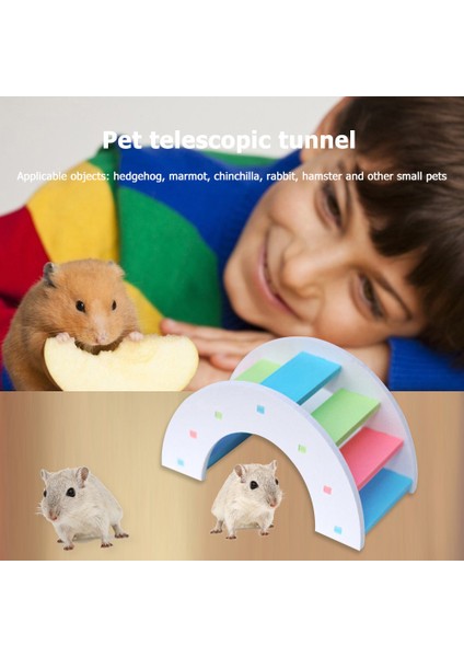 D Stili Küçük Hayvan Etkinlik Tırmanma Egzersiz Eğitim Oyuncakları Dıy Kafes Aksesuarları Için Ahşap Hamster Gökyüzü Köprü Salıncak Oyuncak (Yurt Dışından)