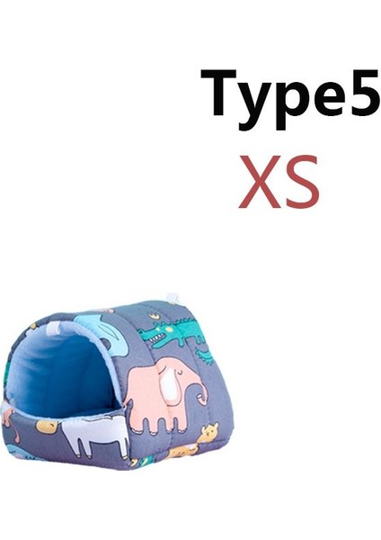 Type5-Xs Stili Hamster Evi Sıcak Yumuşak Yatak ve Ev Fare Kafesi Baskılı Hamak Için Sıcaklık Pamuk Guinea Domuzu Aksesuarları Küçük Hayvan (Yurt Dışından)