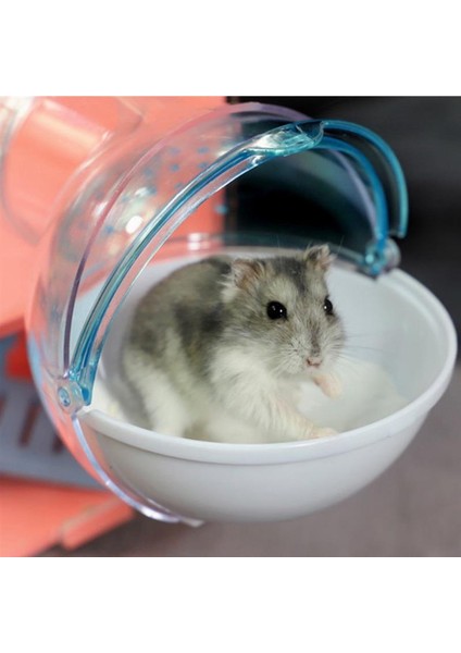 Mavi Stil Hamster Banyo Akrilik Malzeme Nefes Alabilir Hamster Kum Banyo Konteyner Kirpi Kafesi Sincap Mağara Küçük Evcil Hayvan Aksesuarları (Yurt Dışından)