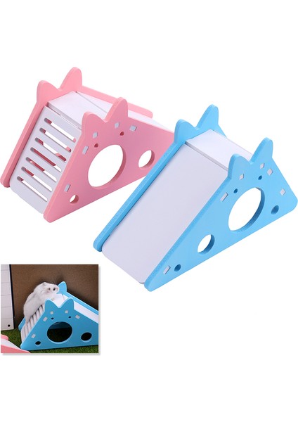 Mavi Stil 1 Adet Hamster Yuvası Sevimli Hamster Egzersiz Oyuncak Ahşap Hamster Evi Tavşan Tünek Kaydırak Küçük Evcil Hayvan Aksesuarları Için (Yurt Dışından)