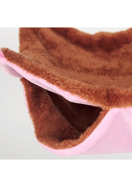 Pembe Tarzı 20X20CM Kemirgenler Için Kışlık Sıcak Hamster Hamak Iki Katlı Peluş Pamuk Yuva Evcil Hayvan Malzemeleri (Yurt Dışından) fırsatları