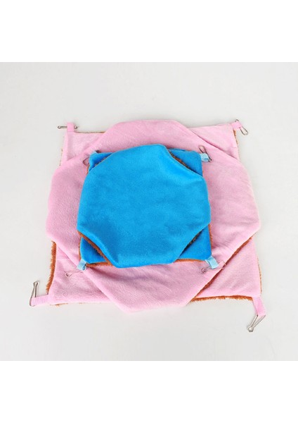 Pembe Tarzı 20X20CM Kemirgenler Için Kışlık Sıcak Hamster Hamak Iki Katlı Peluş Pamuk Yuva Evcil Hayvan Malzemeleri (Yurt Dışından) indirimleri