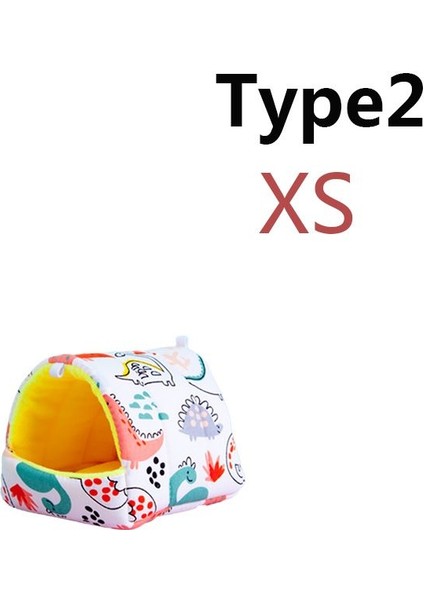 Type2-Xs Stili Hamster Evi Sıcak Yumuşak Yatak ve Ev Fare Kafesi Baskılı Hamak Için Sıcaklık Pamuk Guinea Domuzu Aksesuarları Küçük Hayvan (Yurt Dışından)