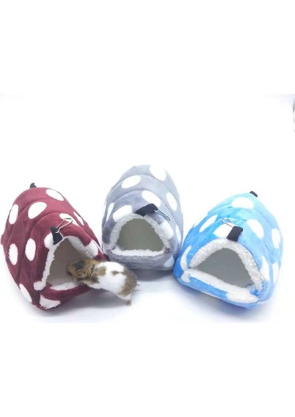 Düz Mavi Stil Ev Hamsteri Hamak Kafes Kış Sıcak Evi Peluş Yumuşak Asılı Yatak Çinçilla Sincap Küçük Fare Mini Hayvan Yaşam Yuvası (Yurt Dışından)