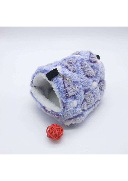 Düz Mavi Stil Ev Hamsteri Hamak Kafes Kış Sıcak Evi Peluş Yumuşak Asılı Yatak Çinçilla Sincap Küçük Fare Mini Hayvan Yaşam Yuvası (Yurt Dışından)