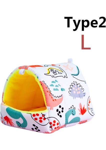 Type2-L Stili Sevimli Rahat Tavşan Sincap Mini Kafes Sıcak Mat Hamster Evi Küçük Hayvan Yatak Güneşlik Fare Yuvası (Yurt Dışından)