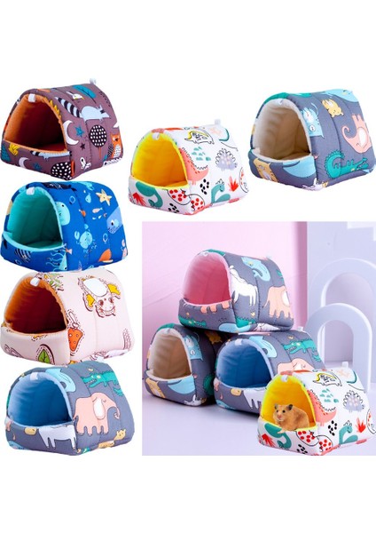 Type2-L Stili Sevimli Rahat Tavşan Sincap Mini Kafes Sıcak Mat Hamster Evi Küçük Hayvan Yatak Güneşlik Fare Yuvası (Yurt Dışından)