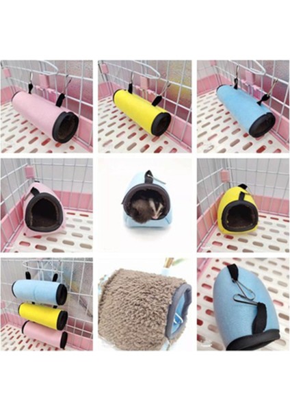 Sarı Stil Ev Hayvanı Tüneli Askı Yatak Fare Hamster Kuş Papağan Sincap Kulübe Mağara Salıncak Yatak Yuva Yatak Rat Ferret Oyuncak (Yurt Dışından)