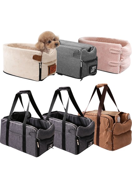 Bej Tarzı 47X25X25CM Araba Matı Taşınabilir Köpek Kulübesi Güvenlik Koltuğu Araç Merkezi Kontrol Evrensel Araç Kol Dayama Kutu Pet Köpek Taşıyıcı Koltuk Pet Malzemeleri (Yurt Dışından) fiyatları