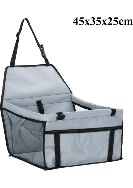 Gri Stil Açıklama Oak Su Geçirmez Pet Taşıyıcı Araba Koltuk Çantası Battaniye Katlanabilir Araba Koltuğu Kılıfı Taşınabilir Araç Seyahat Aksesuarı Pet Köpekler (Yurt Dışından)