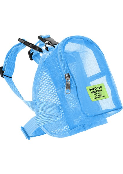 Mavi Stil Evcil Hayvan Sırt Çantası Küçük Teddy Havlu Çantası Omuzdan Taşınabilir Şeffaf Nefes Alabilen Çanta Şirin Evcil Hayvan Aksesuarları (Yurt Dışından)