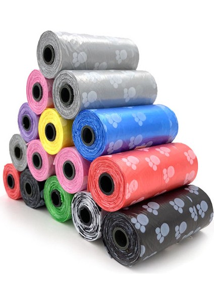 Rastgele Renk Stili 10 Rulo Ev Hayvanı Köpek Pislik Torbaları Dağıtıcı Toplayıcı Çöp Atma Poşeti Yavru Kedi Pooper Poşeti Açık Hava Temiz Evcil Hayvan Malzemeleri (Yurt Dışından)