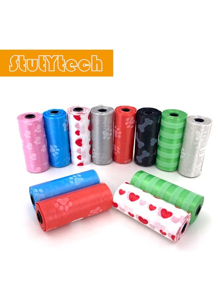 Rastgele Renk Stili 10 Rulo Ev Hayvanı Köpek Pislik Torbaları Dağıtıcı Toplayıcı Çöp Atma Poşeti Yavru Kedi Pooper Poşeti Açık Hava Temiz Evcil Hayvan Malzemeleri (Yurt Dışından) fiyatları