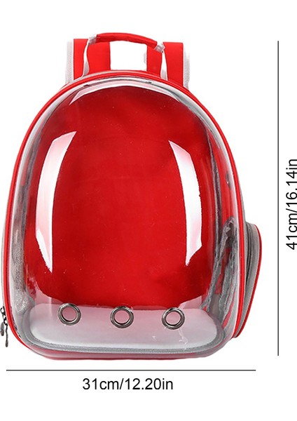 Kırmızı Stil M 43X30X28MM Kedi Taşıyıcı Sırt Çantası Nefes Alabilir Kediler Yavru Uzay Kapsülü Kafesi Büyük Alan Köpek Evcil Hayvan Taşıma Çantası Seyahat Yürüyüş Için (Yurt Dışından)