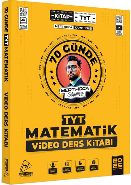 Mert Hoca Yayınları 2024 70 Günde TYT Matematik Kampı Video Ders Kitabı