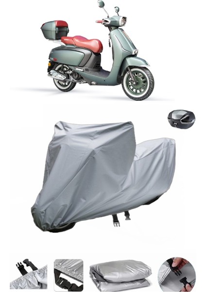 Arora Mojito 50 Su Geçirmez Motosiklet Brandası Arka Çanta Uyumlu