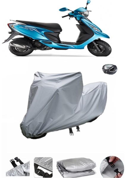 Tvs Scooty Zest 110 Su Geçirmez Motosiklet Brandası Arka Çanta Uyumlu