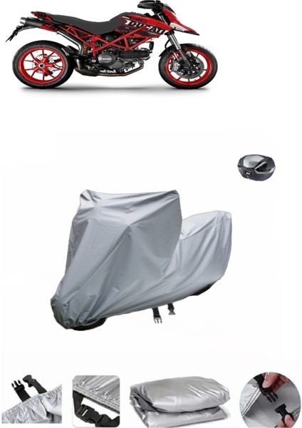 Ducati Hypermotard 1100 Evo Sp Su Geçirmez Motosiklet Brandası Arka Çanta Uyumlu