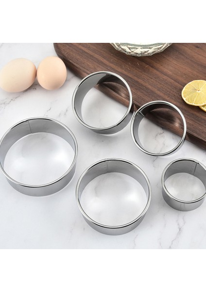 Koyu Haki Stili Yuvarlak Bisküvi Kesici Kalıp Paslanmaz Çelik Hamur Kesme Mutfak Ev Yapımı Pasta Kalıbı cm Kesme Araçları - (Yurt Dışından) indirimleri