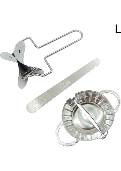 L 3 Adet Tarzı Kesici Araçlık Mantı Seti Paslanmaz Çelik Yapıcı Hamur Kesici Mantı Kalıbı Pie Ravioli Mutfak Hamur Işleri Aksesuarları (Yurt Dışından)