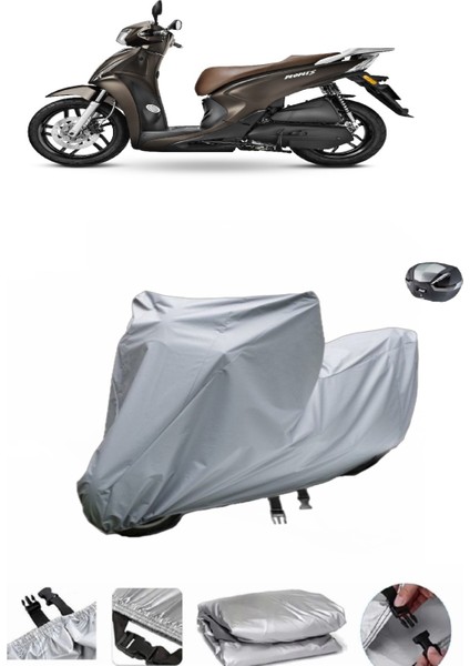 Kymco People 125 Su Geçirmez Motosiklet Brandası Arka Çanta Uyumlu