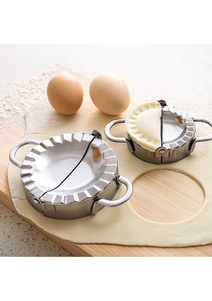 Büyük Sarmalayıcı Stili Dumpling Kalıbı Jiaozi Yapıcı Paslanmaz Çelik El Hamur Sıkıcı Daire Rulo Makinesi Mutfak Pizza Pastacılık Kesiciler Pişirme Araçları (Yurt Dışından) indirimleri