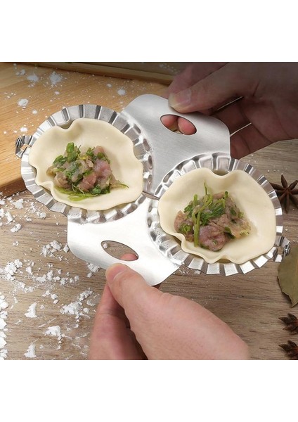 2 Adet Börek Kalıbı Stili Paslanmaz Çelik Mantı Aracı Basın Mantı Kalıbı Çift Başlı Dıy Mantı Sarımsak Yapımı Hamur Kesici Mutfak Aletleri (Yurt Dışından) modelleri