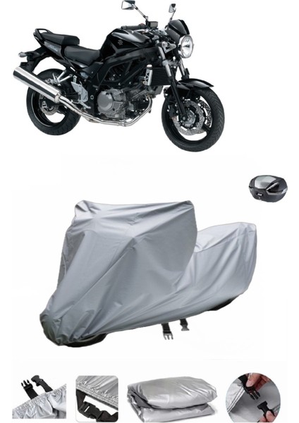 Suzuki SV650A Su Geçirmez Motosiklet Brandası Arka Çanta Uyumlu