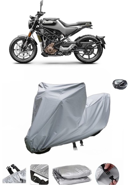 Husqvarna Svartpilen 250 Su Geçirmez Motosiklet Brandası Arka Çanta Uyumlu