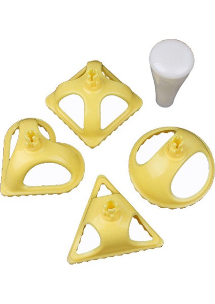 Sarı Stil Mutfak Mantı Yapım Kalıbı 4 Parça Set Mutfak Kendin Yap Mantı Yapım Aracı Hamur Sıkma Pie Ravioli Kalıbı Fırın Aracı (Yurt Dışından)
