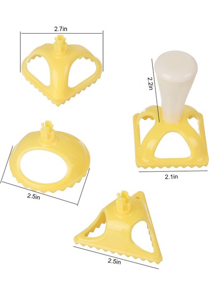 Sarı Stil Mutfak Mantı Yapım Kalıbı 4 Parça Set Mutfak Kendin Yap Mantı Yapım Aracı Hamur Sıkma Pie Ravioli Kalıbı Fırın Aracı (Yurt Dışından) modelleri