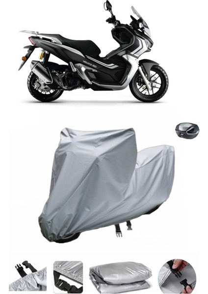 Rks Veloce 150 Su Geçirmez Motosiklet Brandası Arka Çanta Uyumlu