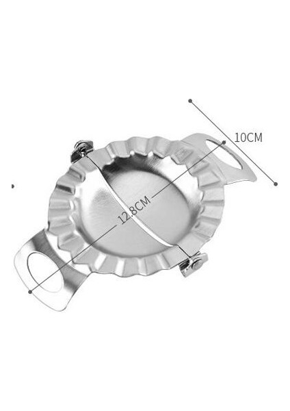 1 Adet 12.8X10CM Tarzı Mutfak Paslanmaz Çelik Mantı Yapma Makinesi Hamur Kesici Turta Ravioli Mantı Kalıbı Dolgulu Et Kaşığı Mutfak Araçları (Yurt Dışından)