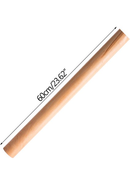 60CM Tarzı Doğal Kayın Merdane Ev Düğme Cilt Fırın Aracı Mutfak Malzemeleri Katı Ahşap Baskı Noodle Sopa (Yurt Dışından)