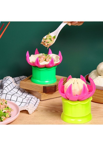 Yeşil Stil Yeni Hamur Kavurması Buharlı Ekmek Buharlı Mantı Maker Kalıp Kalıp Diy Aracı Buharda Pişmiş Dolgulu Mantı Mutfak Pişirme Aracı (Yurt Dışından) fırsatları