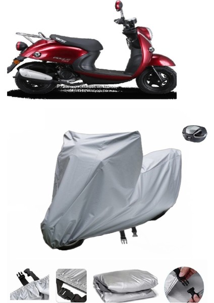 Rks Pollo 50 Su Geçirmez Motosiklet Brandası Arka Çanta Uyumlu