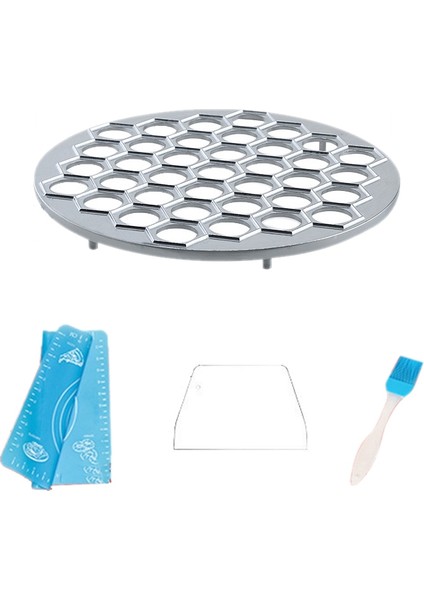 Gümüş Tarzı 37 Delik Mantı Kalıbı Aracı Mantı Yapıcı Ravioli Alüminyum Kalıp Pelmeni Kendin Yap Mutfak Aracı Hamur Kesici (Yurt Dışından)